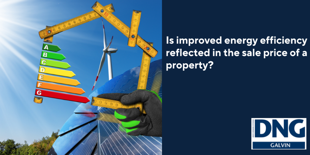 Is improved energy efficiency reflected in the sale price of a property?
